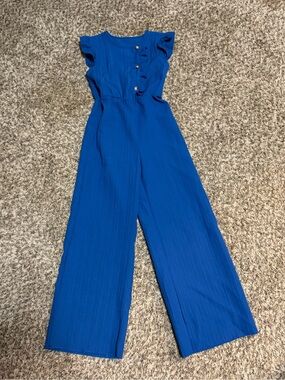 Women’s Royal Blue Wide-Leg Jumpsuit